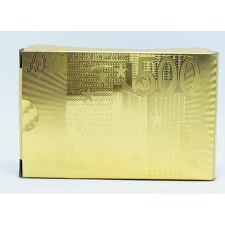 ĐỒ CHƠI Bộ Bài 500 E uro mạ vàng