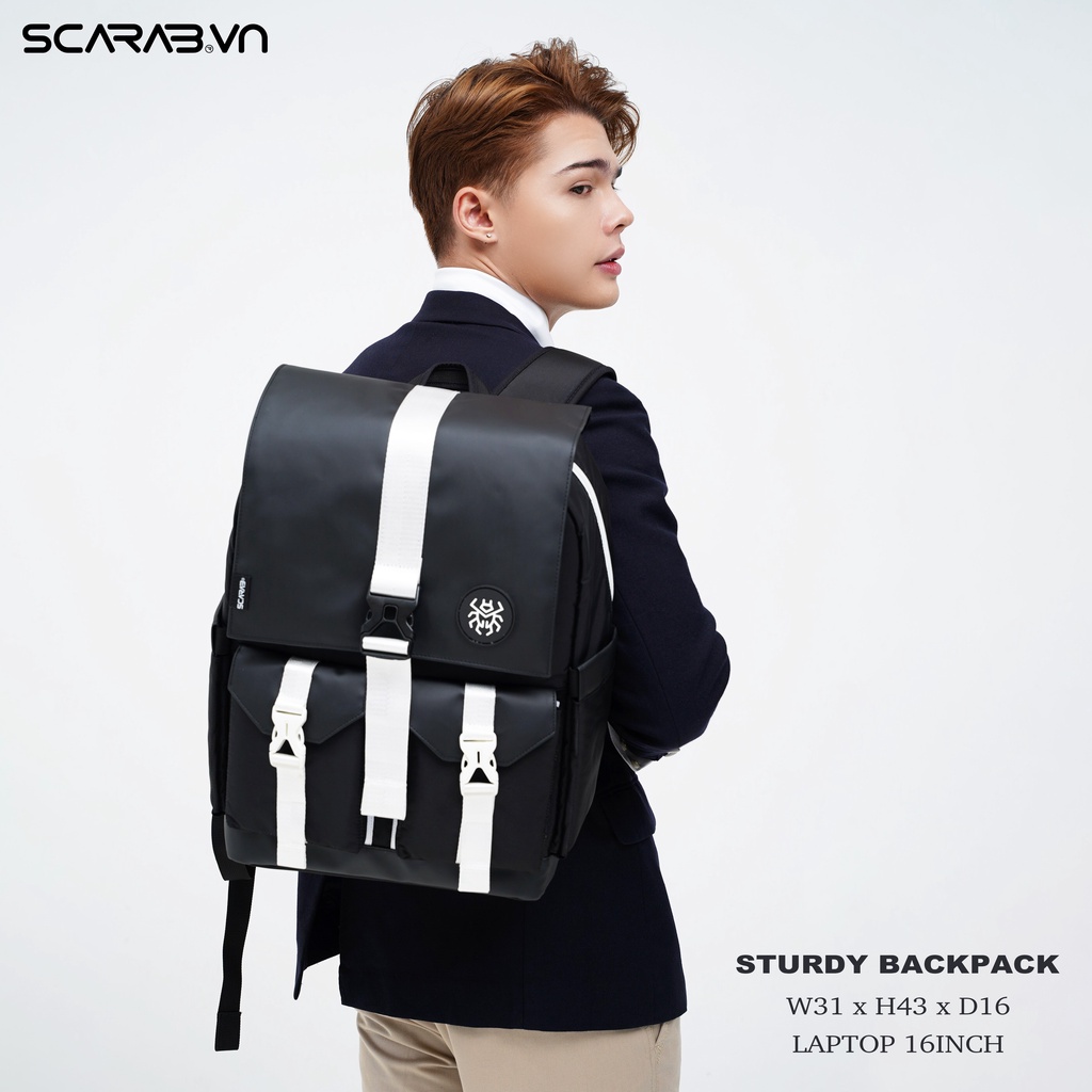 Scarab Sturdy Backpack Unisex - Balo Size Lớn, Đi Học Đi Chơi Đựng Vừa Laptop 15,6inch Gaming