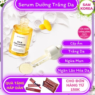 Serum Dưỡng Da Căng Bóng Silk Collagen Glow Ampoule 1 gói/ 2,5ml Giúp Trẻ Hóa Da Nhập Khẩu Chính Hãng Hàn Quốc