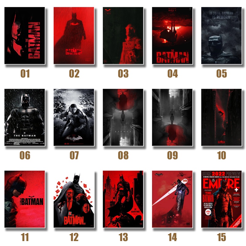 Poster Phim Batman 2022 Dán Tường Trang Trí Chất Lượng Cao