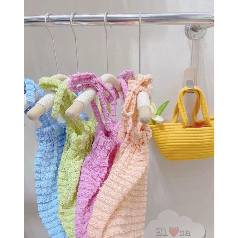 Váy ren dây buộc xinh xắn bé gái