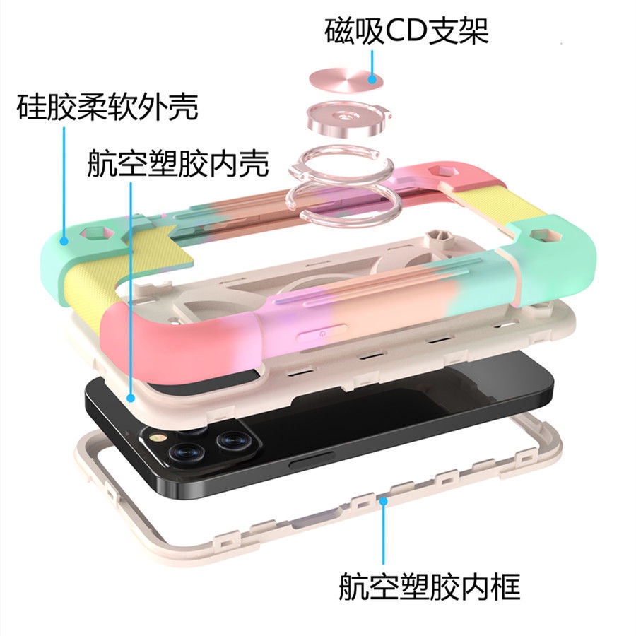 Hi CASE) Chống Sốc■Ốp Điện Thoại Silicon Dày Bảo Vệ Chống Rơi Cho IPhone12 11ProMax