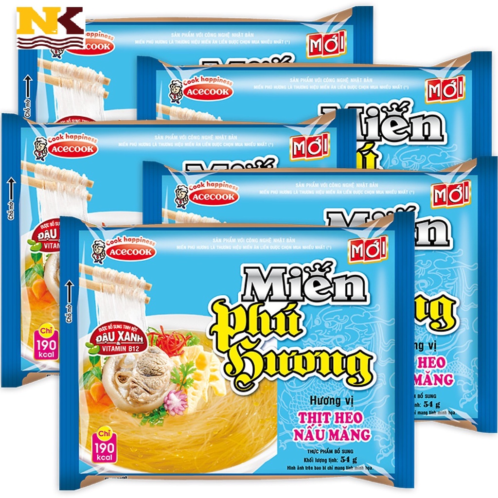 Thùng miến phú hương vị thịt heo nấu măng 54g x 24 gói