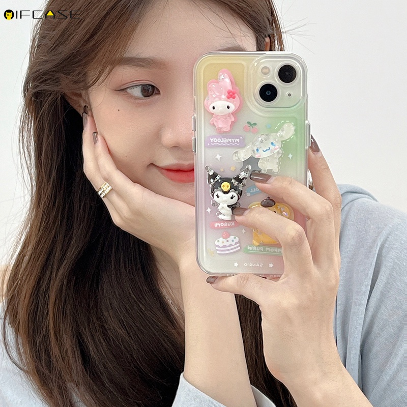 Ốp Điện Thoại Dẻo Trong Suốt Họa Tiết Hoạt Hình Cinnamoroll Melody Cho iPhone 13 12 11 Pro Max XS Max XR X 7 8 Plus