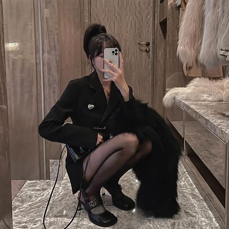 Set áo khoác + chân váy lưng cao thời trang mùa thu 2021 | BigBuy360 - bigbuy360.vn