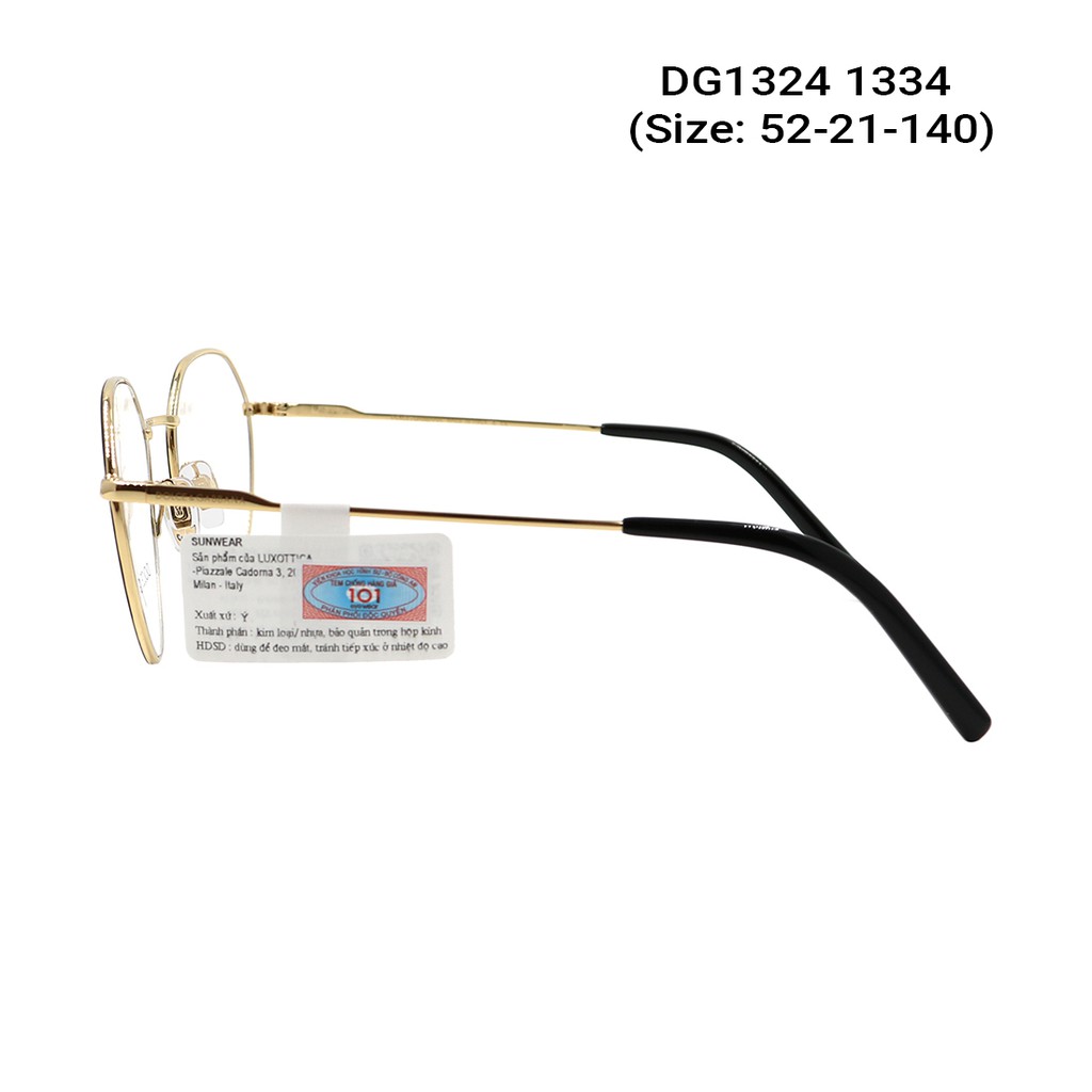 Gọng kính nam nữ chính hãng Dolce &amp; Gabbana DG1324 màu sắc thời trang, thiết kế dễ đeo bảo vệ mắt