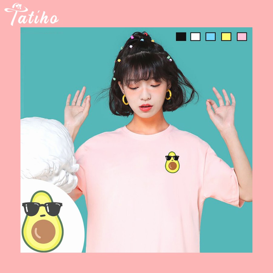 [Hàng Xịn, Gía Tốt] Áo Thun Nam Nữ Tay Ngắn Unisex Nhiều Màu In Hình Icon Trái Bơ - Unisex - Cotton - Mã AT031