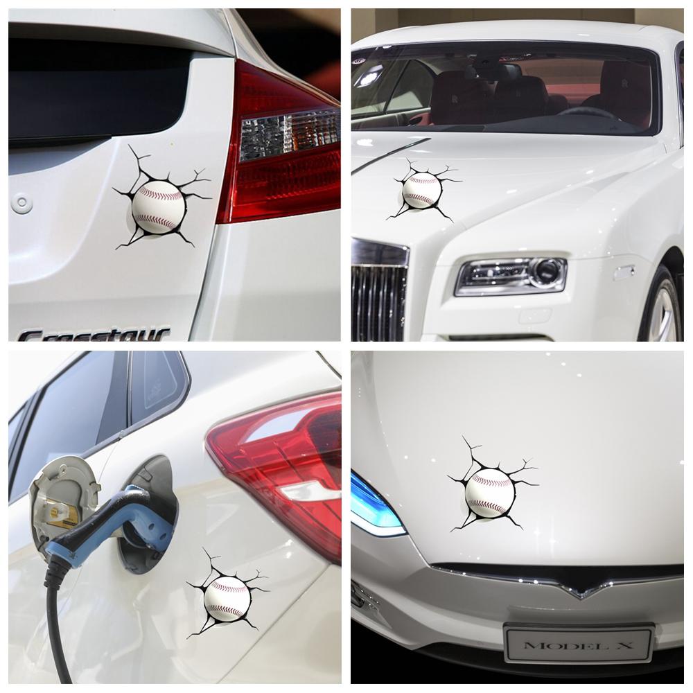 Đề Can Dán Trang Trí Cửa Sổ Xe Hơi Hình Bóng Chày Chống Thấm Nước SHOUKEY