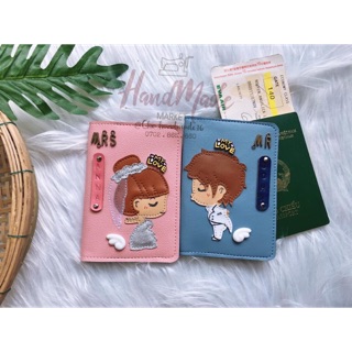 (Chat chốt tên-chọn màu)passport cover Cô Dâu- Chú Rể, vỏ hộ chiếu đôi 36 , passport cover couple đám cưới