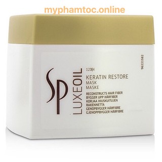 Mặt nạ dưỡng tóc sp luxe oil phục hồi keratin restore mask 400ml