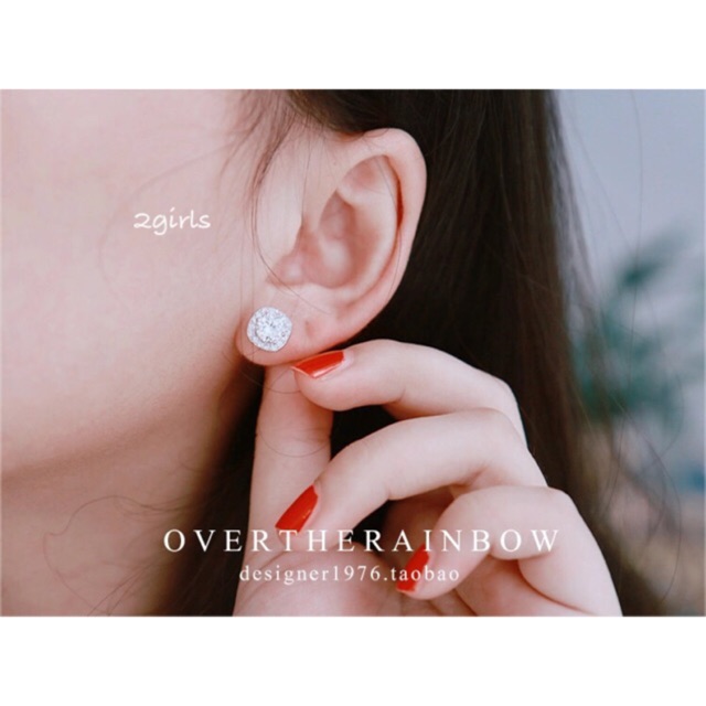 Bông tai đá sáng sang trọng thanh lịch