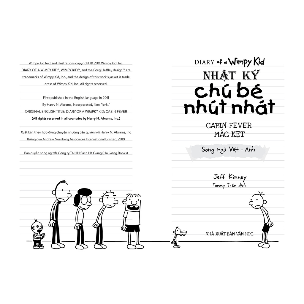 Sách - Nhật Ký Chú Bé Nhút Nhát tập 6: Mắc kẹt (Cabin Fever) - Phiên bản song ngữ Việt-Anh (kèm file nghe + note từ mới)