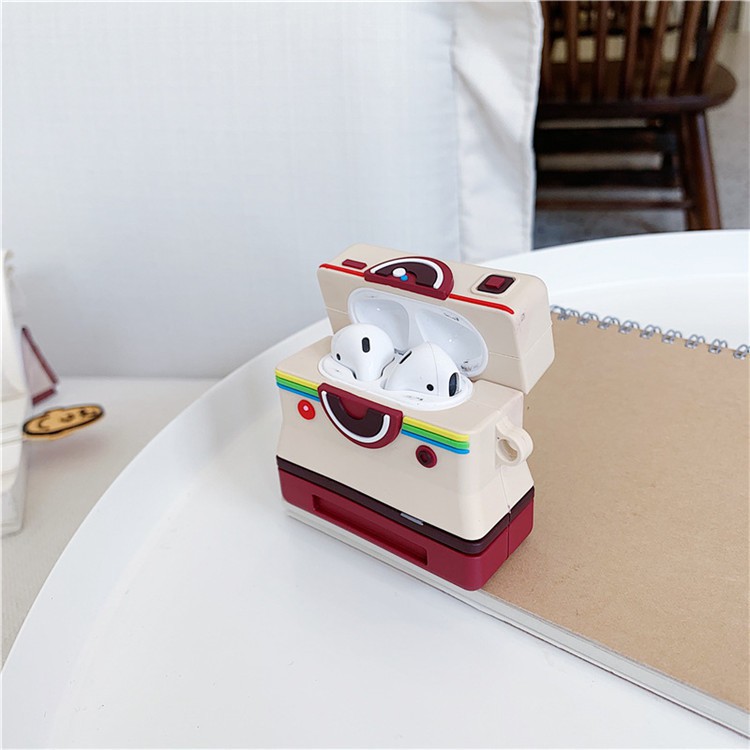 Bao Case Cho Airpods 1/ Airpods 2 Hình Máy ảnh Rainbow.