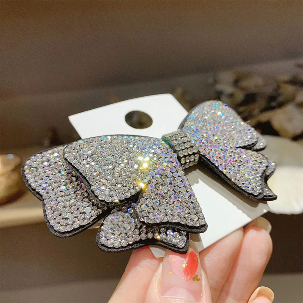 Kẹp tóc hình nơ đính đá thời trang Hàn Quốc cho nữ