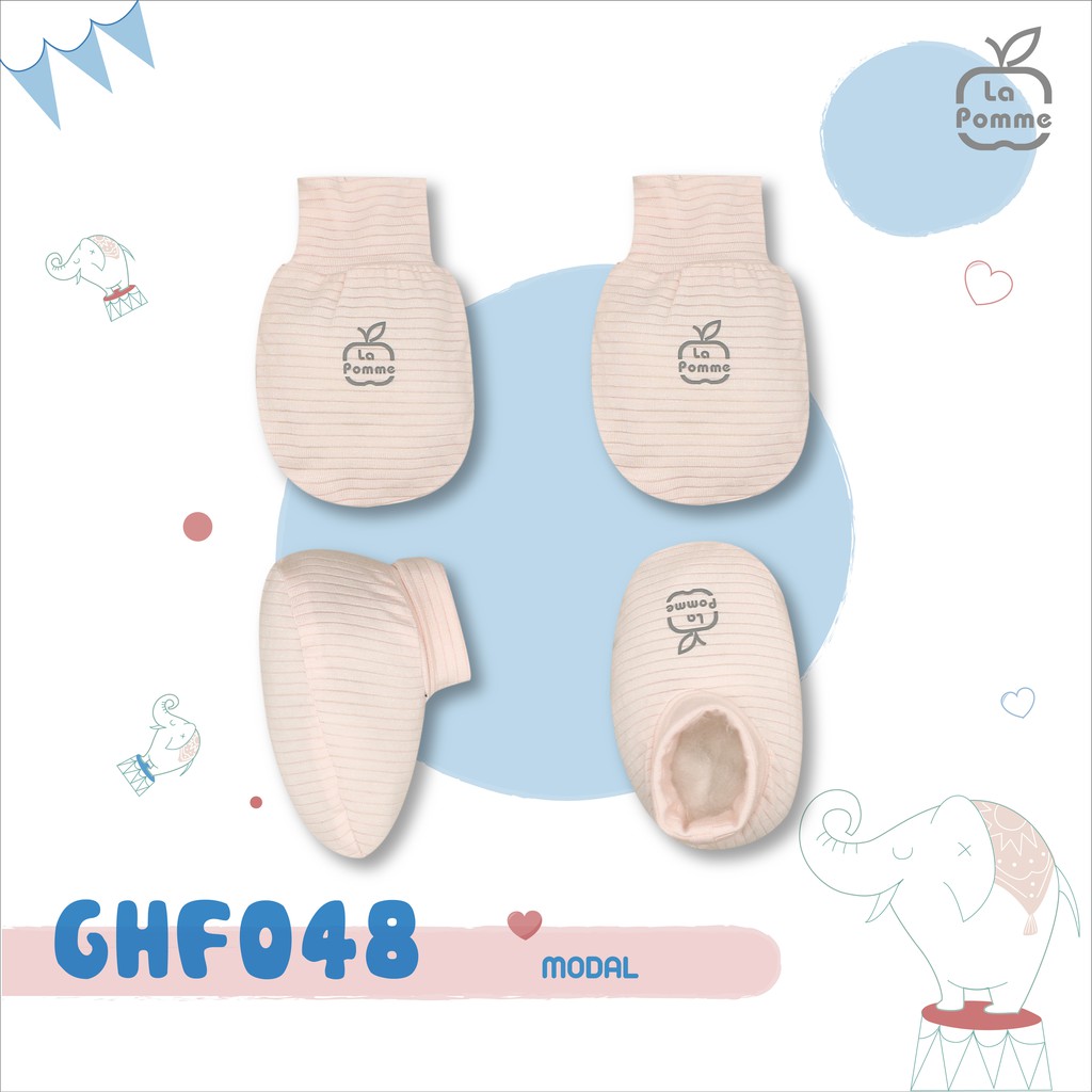 GHF048 Set bao tay bao chân La Pomme bo ống