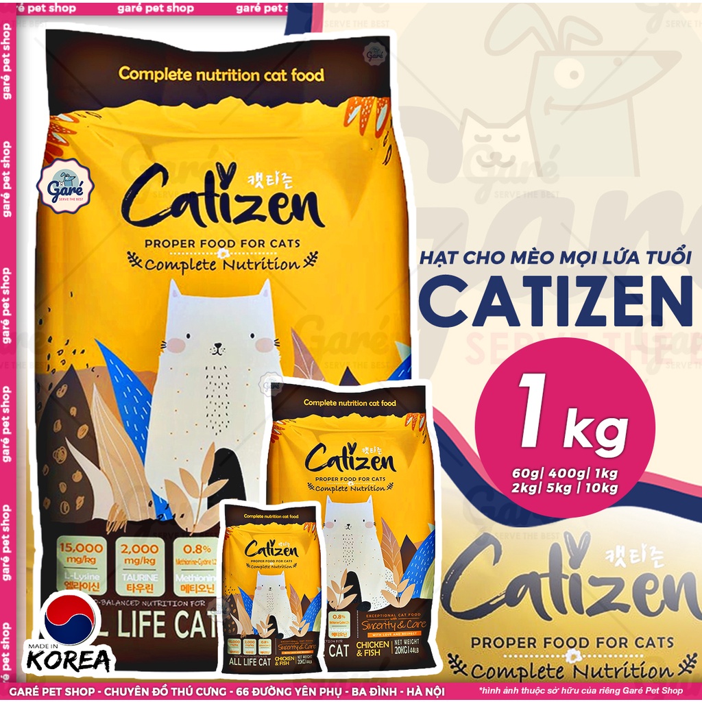 1kg - Hạt Catizen Chicken & Fish dành cho mèo mọi lứa tuổi - Catizen Complete Nutrition Cat Food All Life Stages