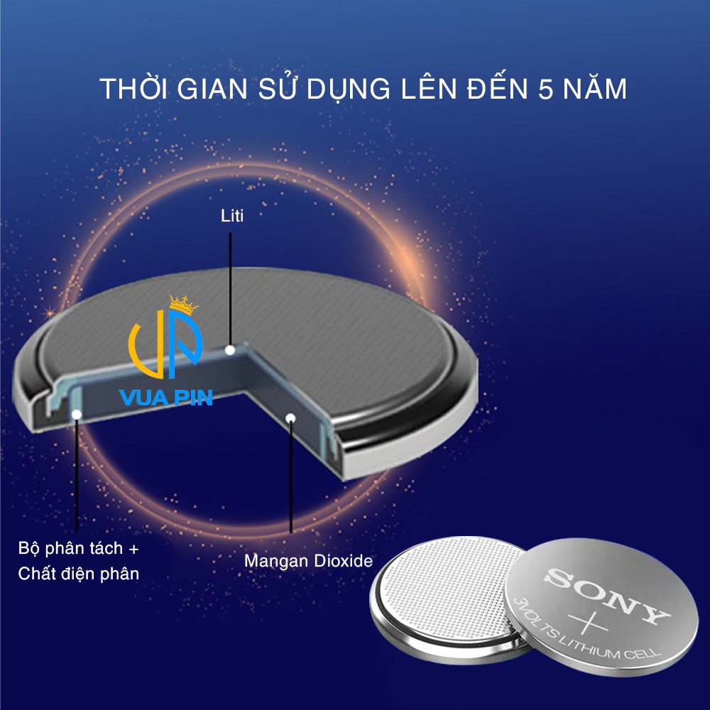 Pin cúc áo CR2032 / CR2025 dùng cho chìa khóa ô tô, xe máy chính hãng Sony