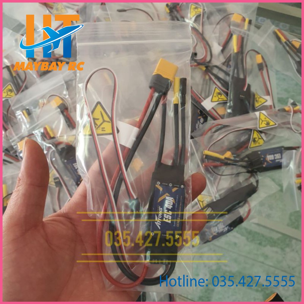 [Mã LIFE0503TOYS1 giảm 10% đơn 150k] ESC Không Chổi Than Arrows hobby 60A 2s- 6s XT60.