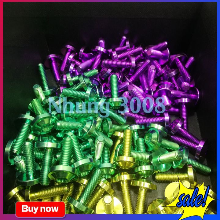 Combo ốc GR5 titanium cho xe satria/raider