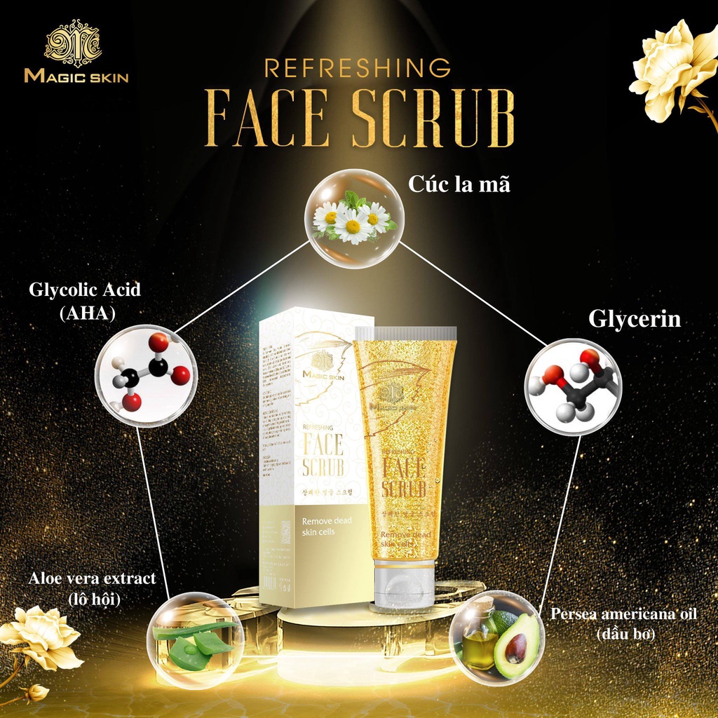 Tẩy da chết dịu nhẹ (Face) Refreshing Face Scrub CHÍNH HÃNG Magic Skin