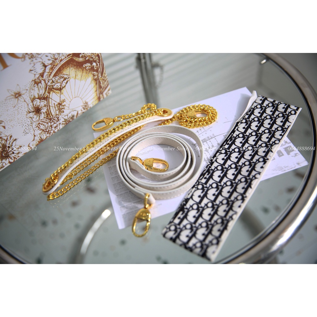 Túi XÁch Di.or La.dy Tim Size 17cm Màu Trắng