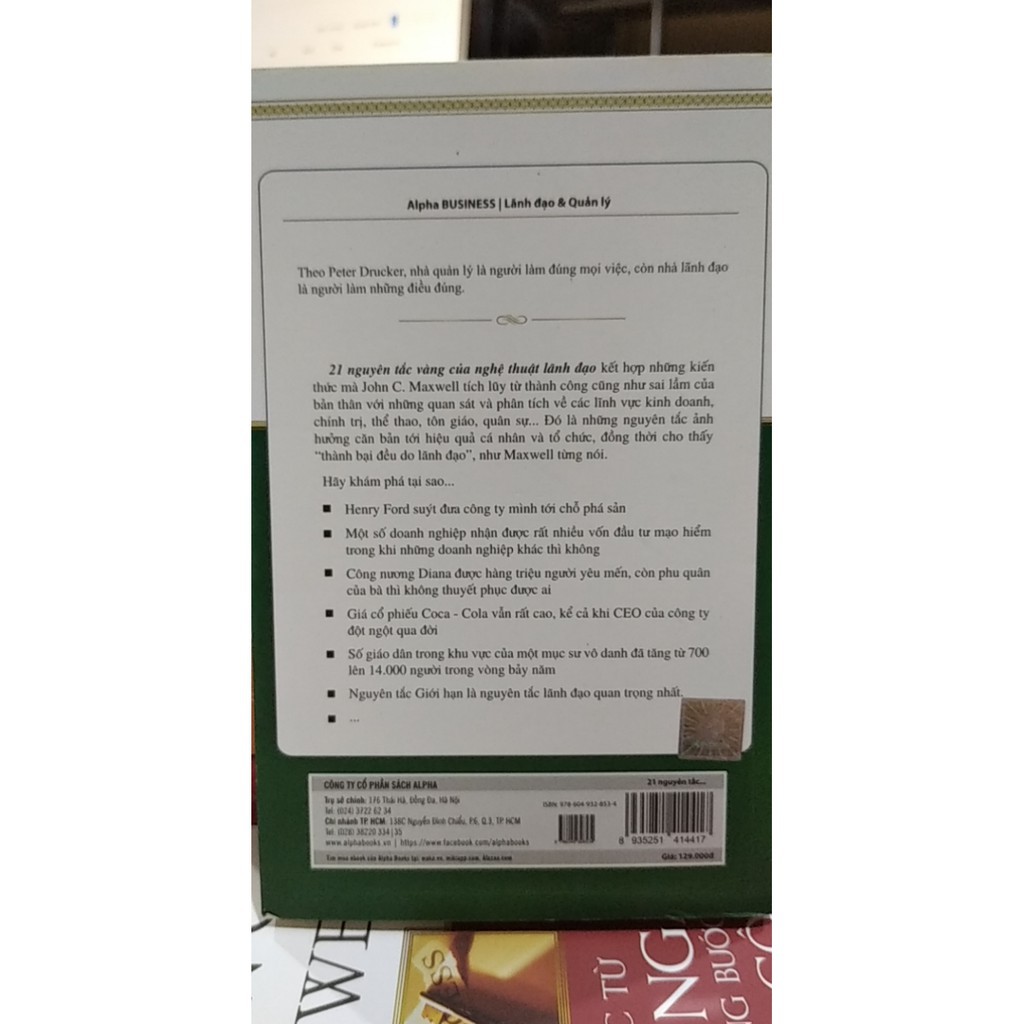 Sách - 21 Nguyên Tắc Vàng Của Nghệ Thuật Lãnh Đạo | BigBuy360 - bigbuy360.vn