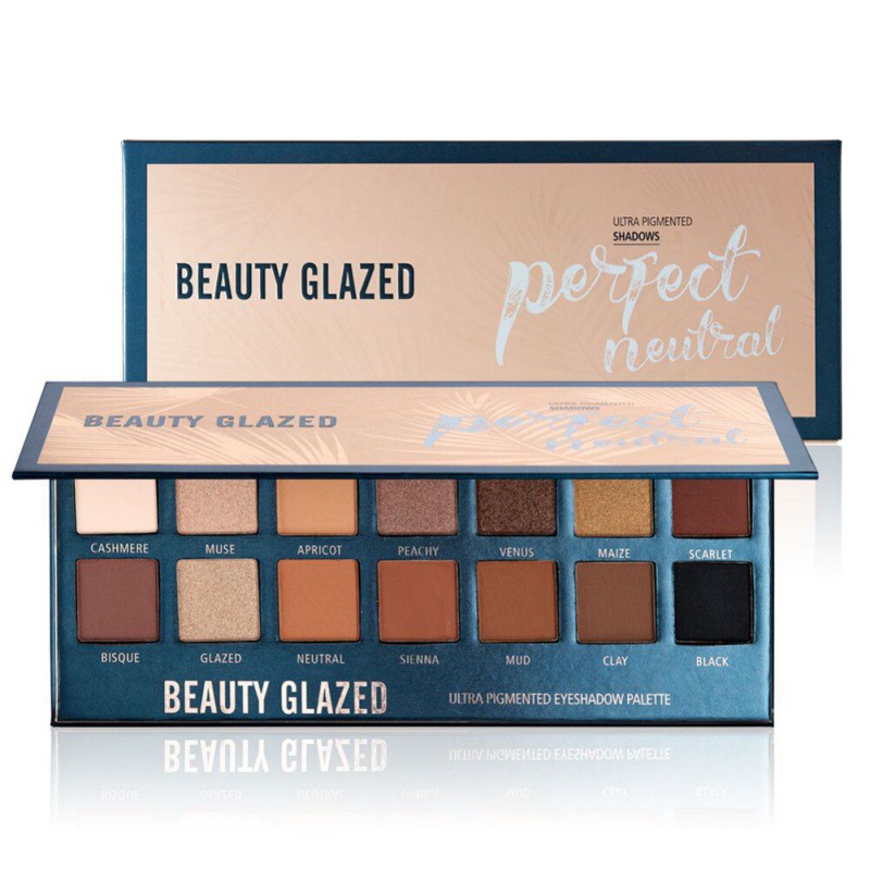Bảng phấn mắt hiệu BEAUTY GLAZED có 14 màu lâu trôi