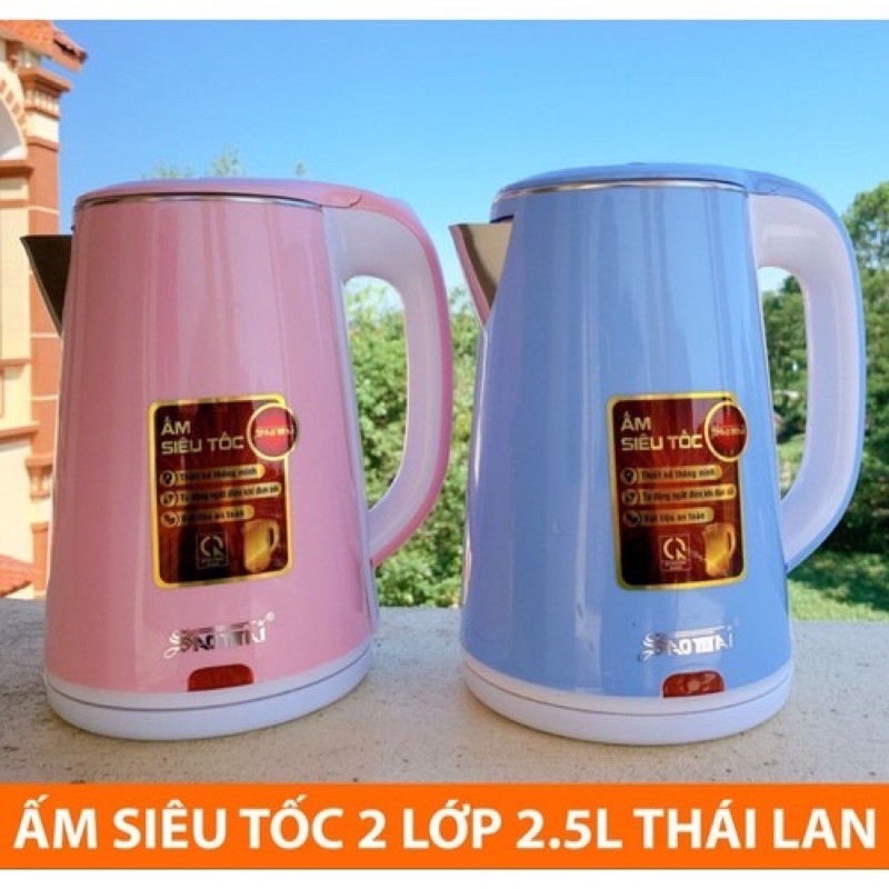 Ấm đun siêu tốc Thái Lan 2,5 lít siêu nhanh công suất 1800W