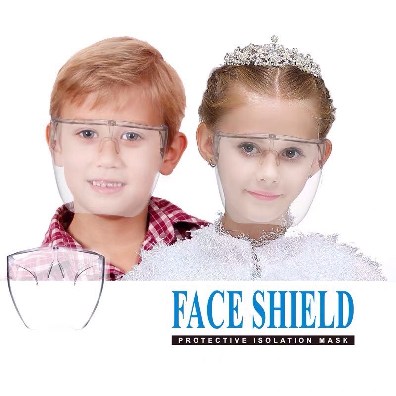 Kính bảo hộ Face Shield cho bé chống bụi, chống giọt bắn phù hợp 1-7 tuổi