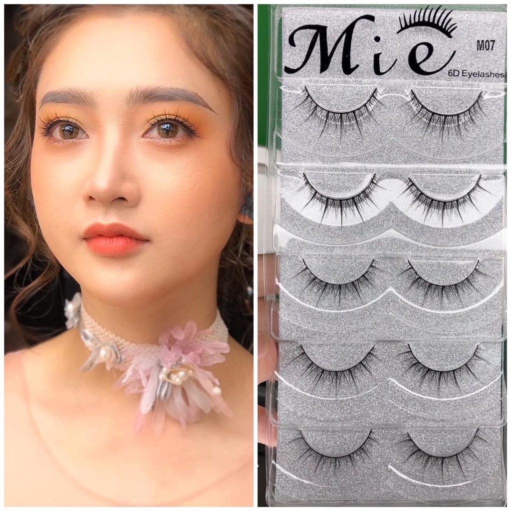 Mi giả Mie 6D tự nhiên siêu đẹp 5 cặp chuyên dùng cho makeup
