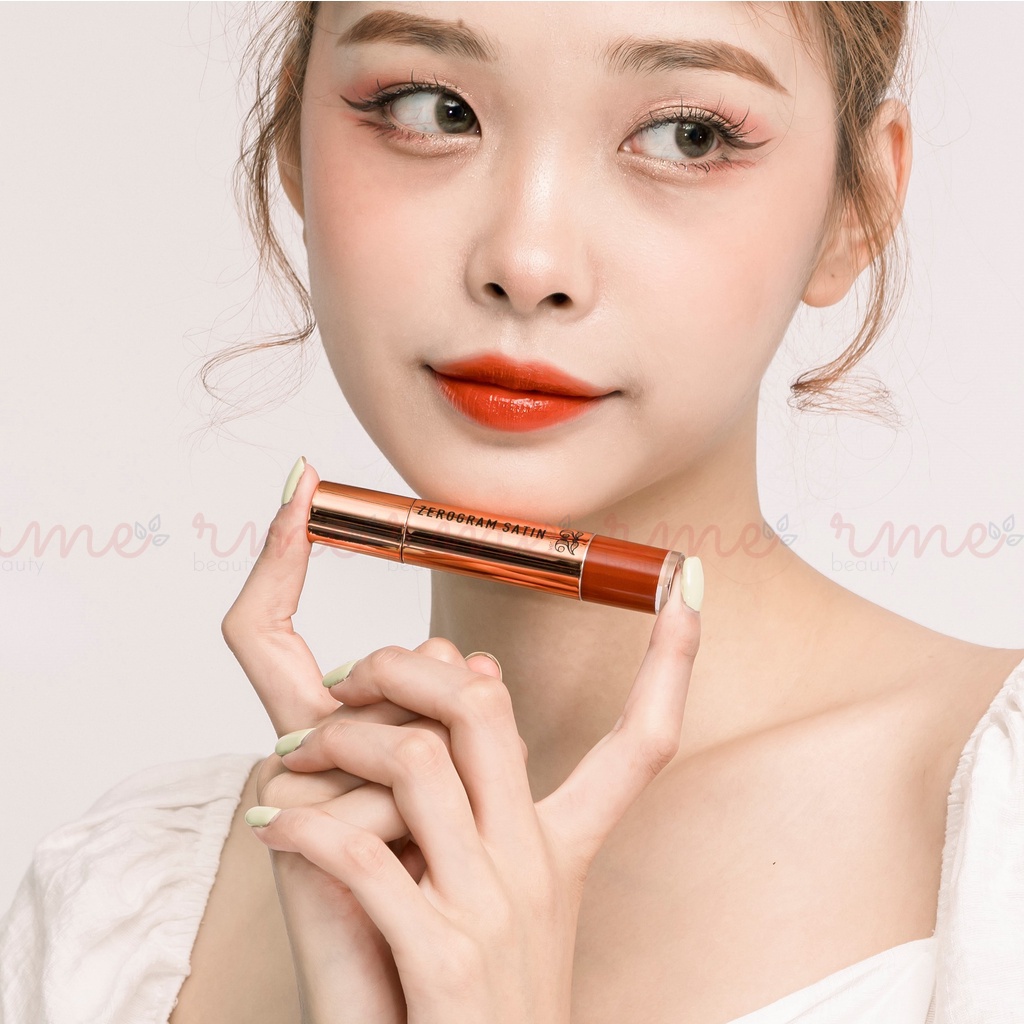 Son kem lì lâu trôi mềm mịn Zerogram Satin Velvet Lip Tint Ver22 chính hãng Rme beauty