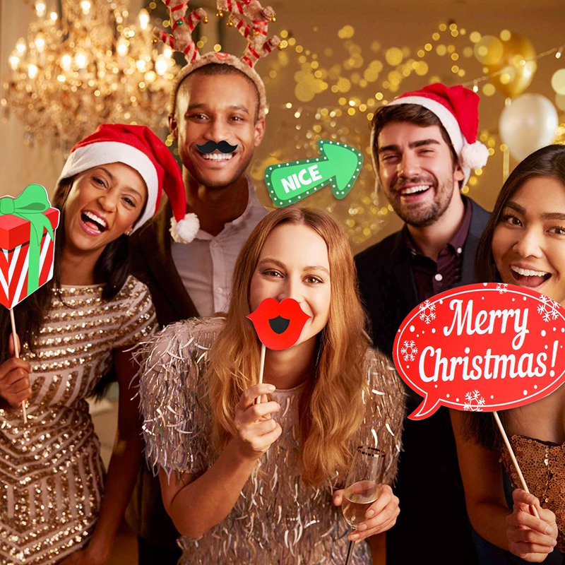 Set 35 Phụ Kiện Chụp Ảnh Trang Trí Giáng Sinh Năm Mới 2024