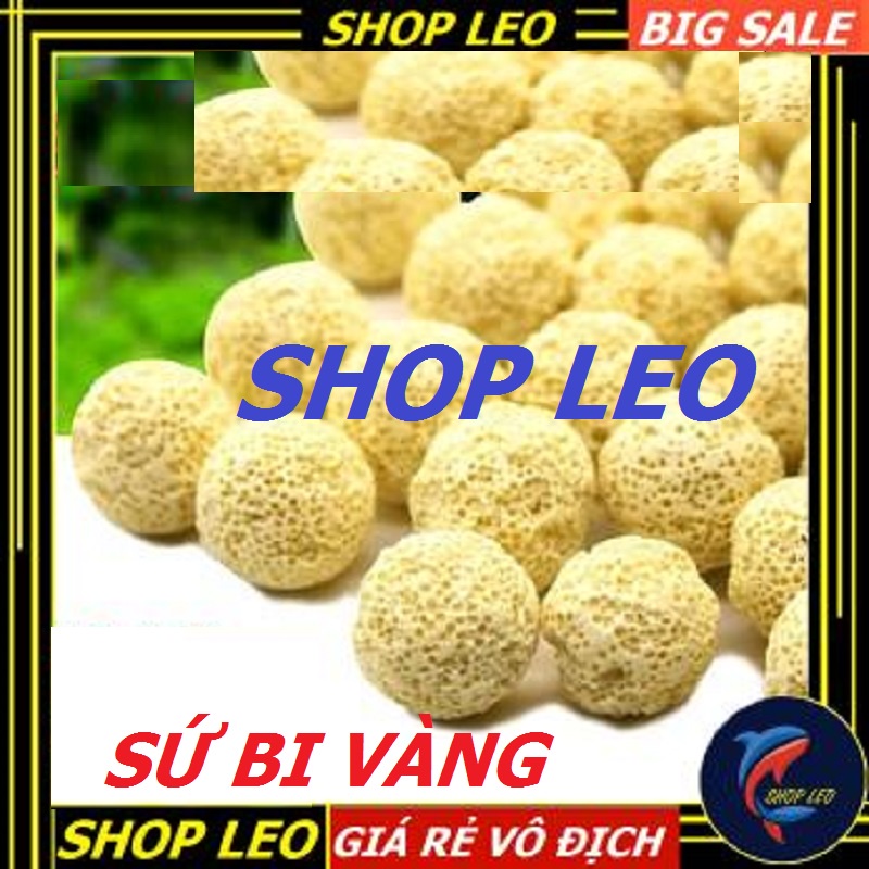 Sứ bi vàng cao cấp - vật liệu lọc hồ cá cảnh- bể thủy sinh - shopleo