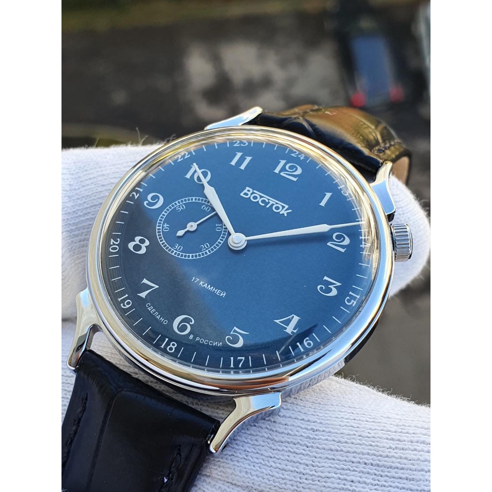 Đồng hồ Nga Vostok 581884. Đồng hồ nam Vostok máy cơ lên giây, size mặt 38, size dây 18