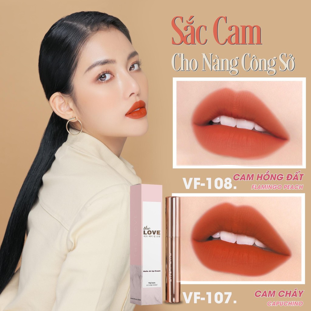 Son Chính Hãng THE LOVE Cam hồng đất Không Chì Siêu lì 4ml | BigBuy360 - bigbuy360.vn