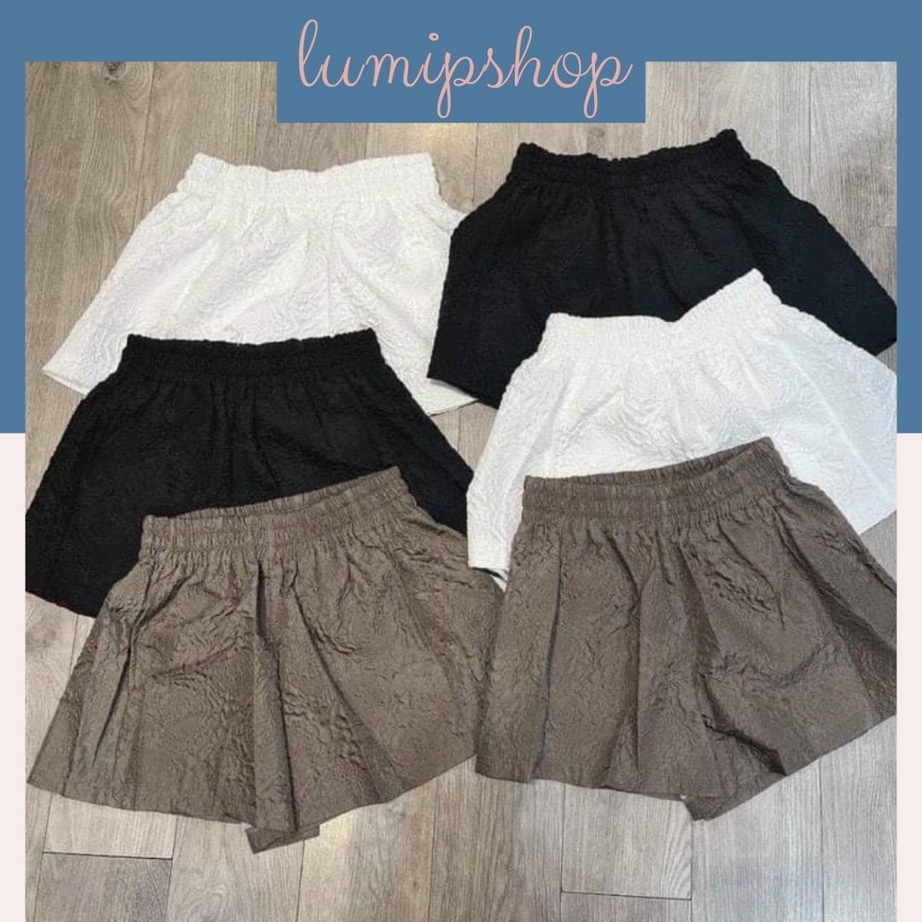 Quần short nữ dập nổi 3D hình hoa phối nhiều kiểu năng động SF150