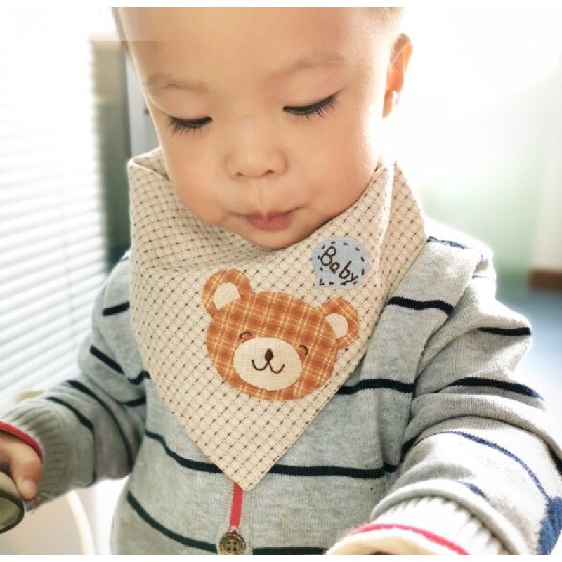 DIY gói nguyên liệu may khăn yếm trẻ em xinh xắn handmade đầy đủ dụng củ khâu vá bé yêu khăn sữa lenmade