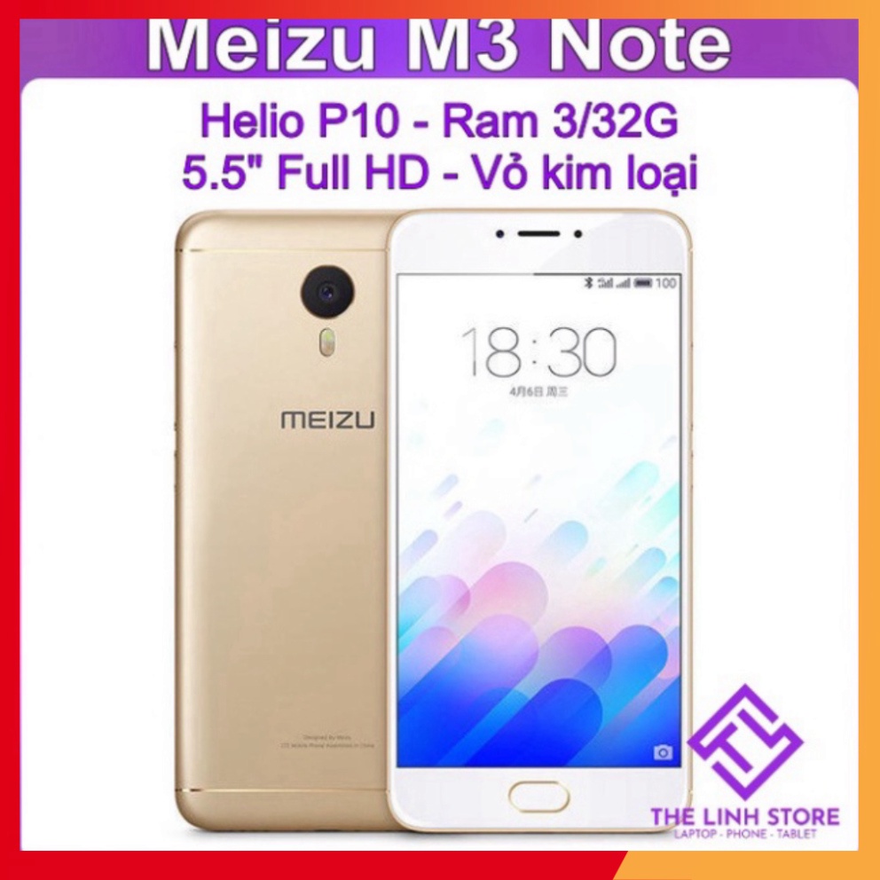 . Chính hãng Điện thoại Meizu M3 Note ram 3G 32G - Màn 5.5 Full HD Hàng đẹp .