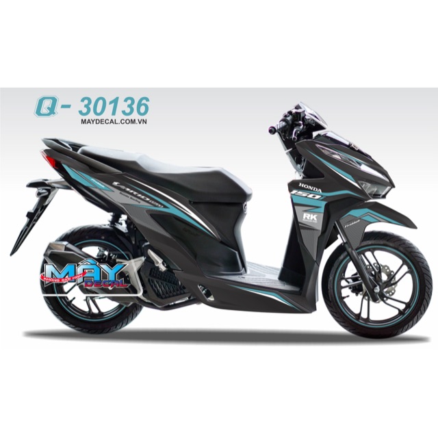 Tem rời Vario dán xe đen mẫu 10