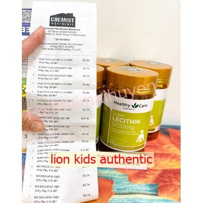 Mầm đậu nành Healthy Care Super Lecithin 1200mg Chính Hãng 100% - 100 viên Úc