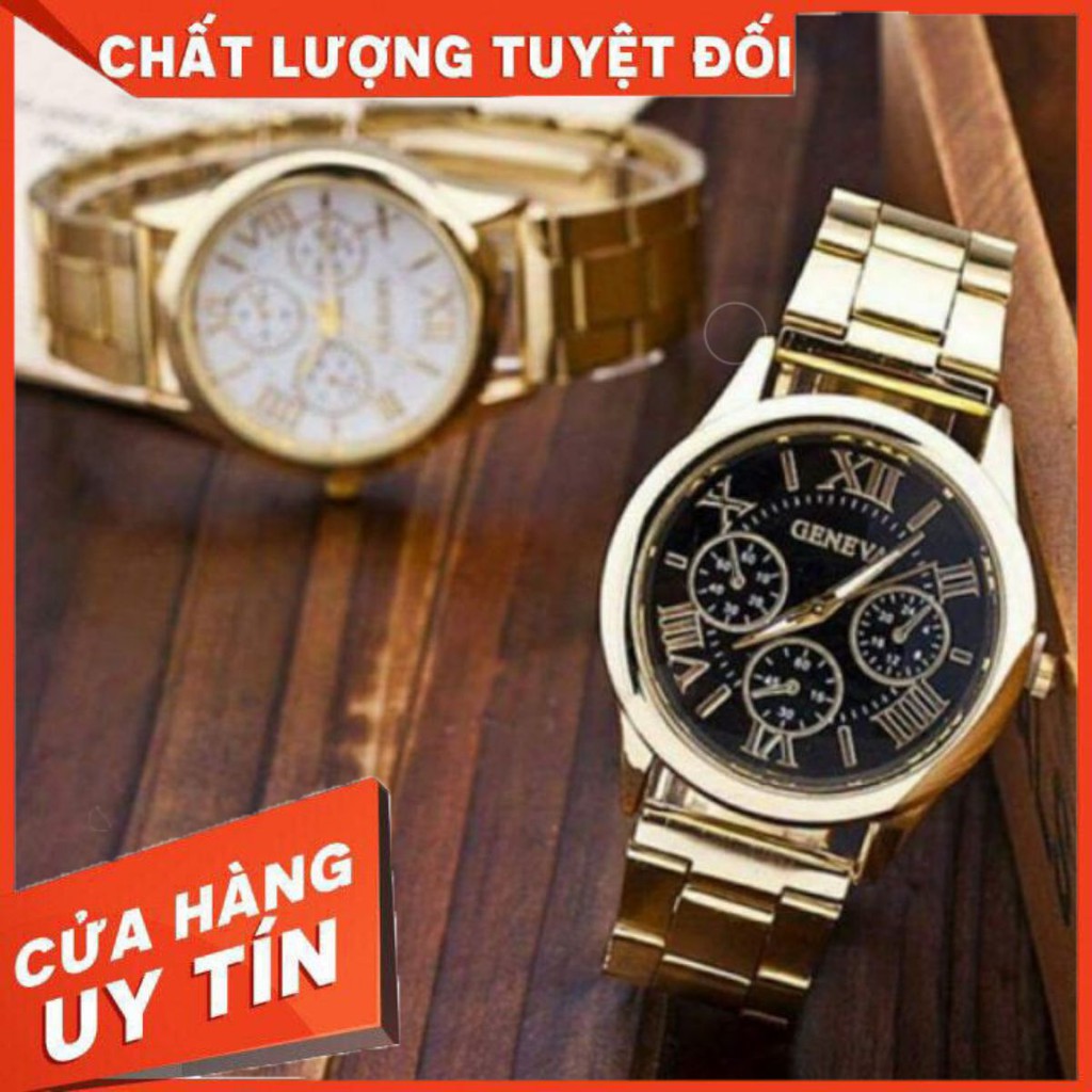 ĐỒNG HỒ NAM NỮ GENEVA DÂY XI MẠ VÀNG CỰC ĐẸP AH573 [GIÁ RẺ]🌈💧