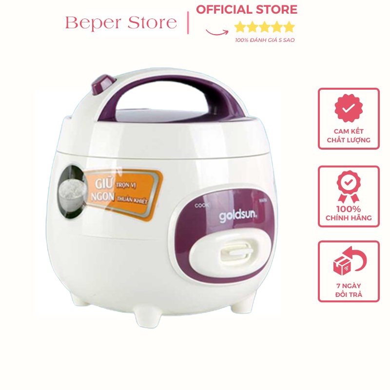 Nồi cơm điện mini dung tích 1L, Nồi cơm điện nhỏ Goldsun CB3101 - Bảo hành chính hãng 12 tháng