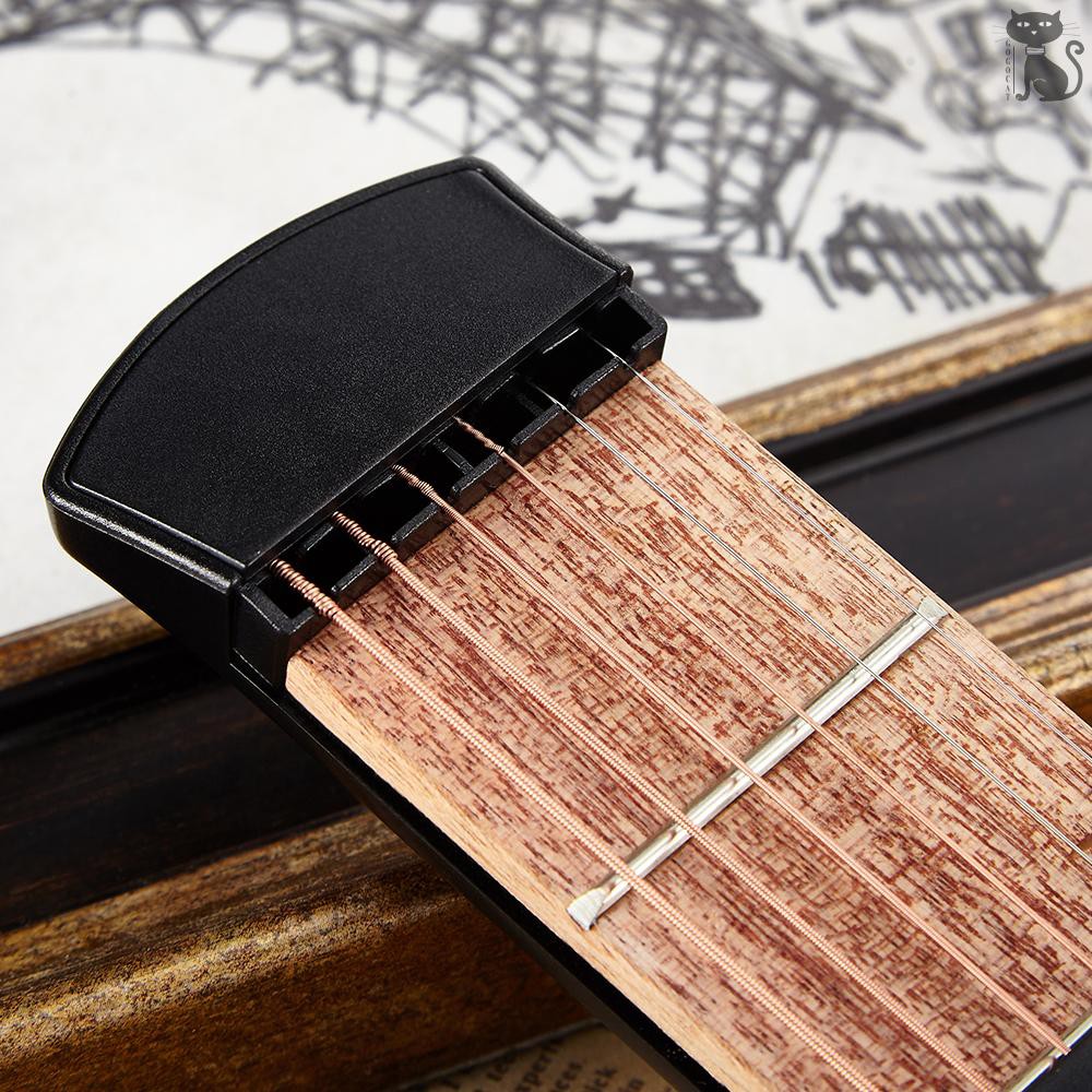 COD☆ ammoon Portable Pocket Acoustic Guitar Practice Tool Gadget Chord Trainer 6 String 6 Fret Model 