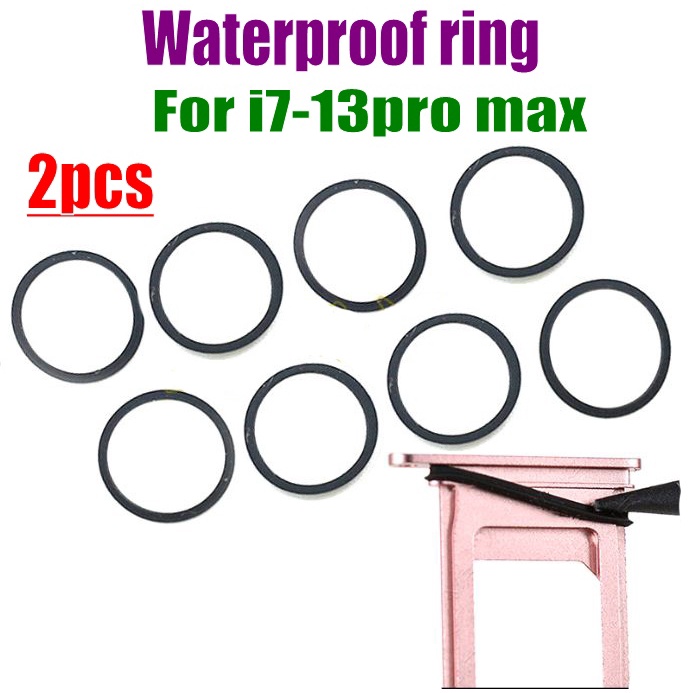Set 2 Vòng Đệm Sim Chống Thấm Nước Bằng Cao Su Cho iPhone 7 8 Plus SE 2020 11 12 13 Mini Pro X XR XS Max Ốp