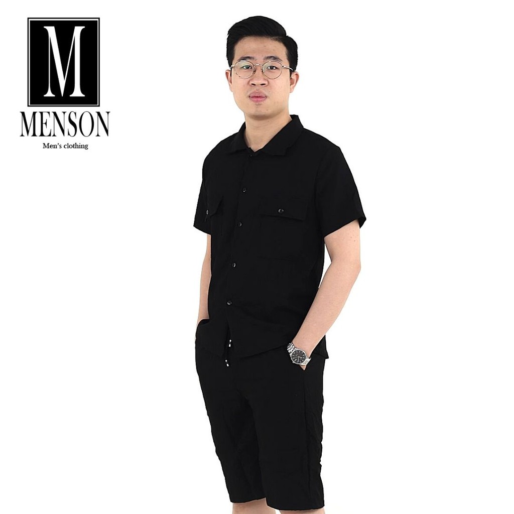 ⭐️HÀNG LOẠI 1⭐️Bộ Đũi Nam Cổ Bẻ Cao Cấp mùa hè - Sét đũi nam chất mát mặc ở nhà, mặc đi chùa - MENSON M322 | BigBuy360 - bigbuy360.vn