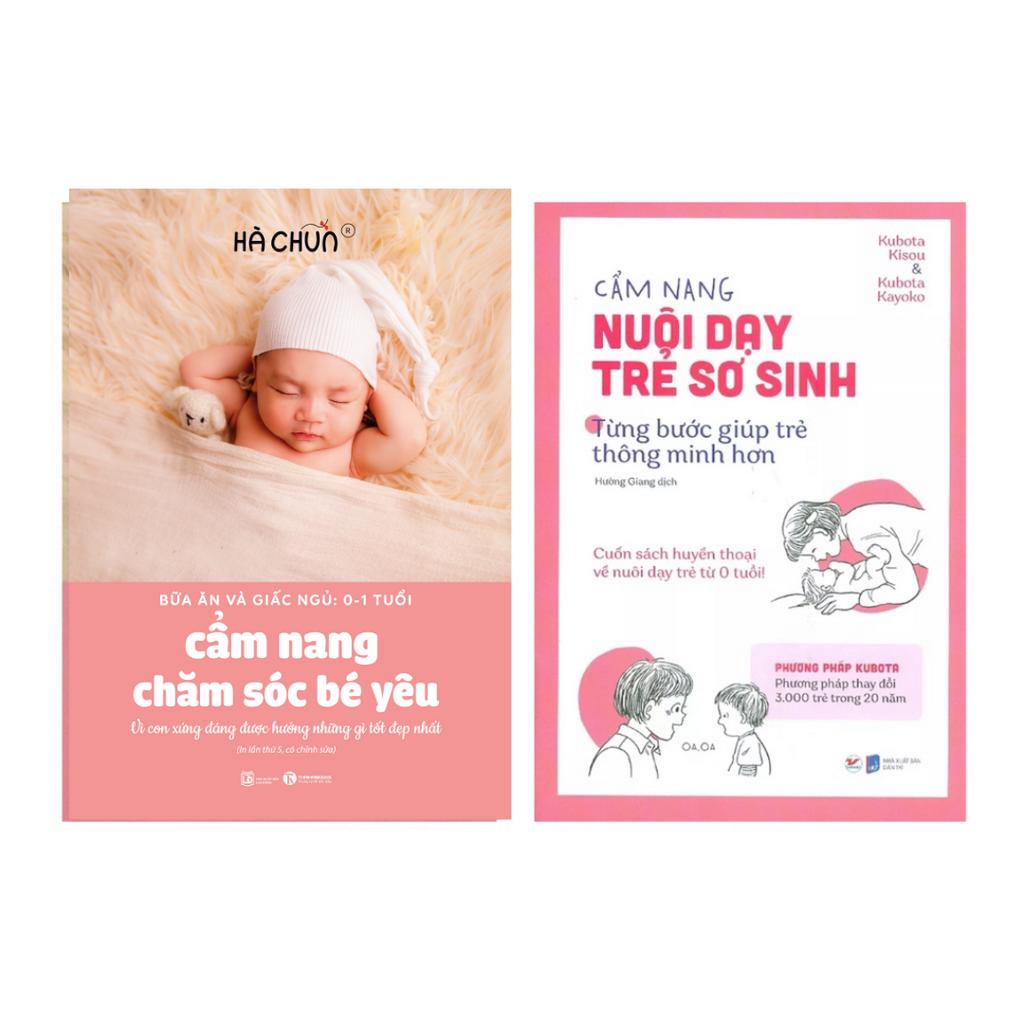 Sách Combo 2 Cẩm nang nuôi dạy trẻ sơ sinh Từng bước giúp trẻ thông minh hơn + Cẩm nang chăm sóc bé yêu