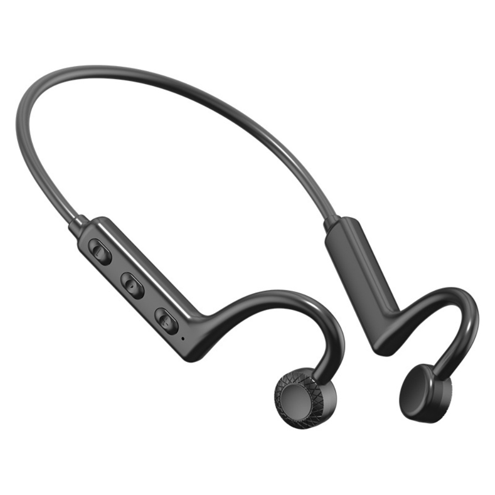 Tai Nghe Bluetooth 5.1 Ks-19 Truyền Âm Qua Xương Tai Có Vòng Đeo Cổ Chống Thấm Nước