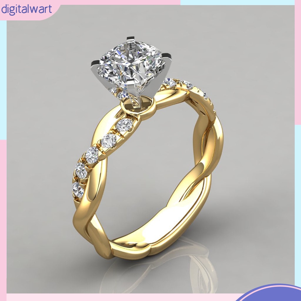 Nhẫn hợp kim đính đá zircon thời trang sang trọng dành cho nữ
