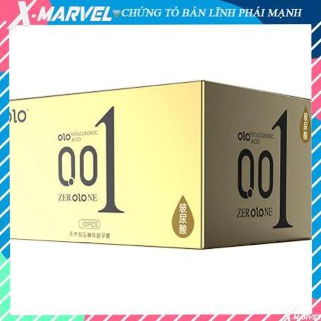 Bao cao su OLO 0.01 vàng lửa băng, nhiều gel bôi trơn, cảm giác mới lạ XMARVEL