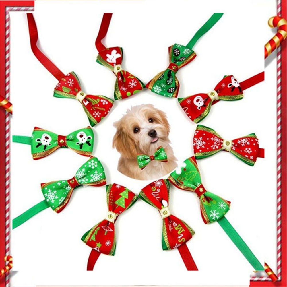 Vòng Cổ Thắt Nơ Có Thể Điều Chỉnh Trang Trí Giáng Sinh Cho Thú Cưng